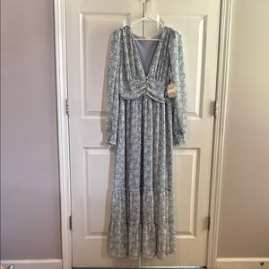 NWT Altar’d State Floral Blue Maxi Dress